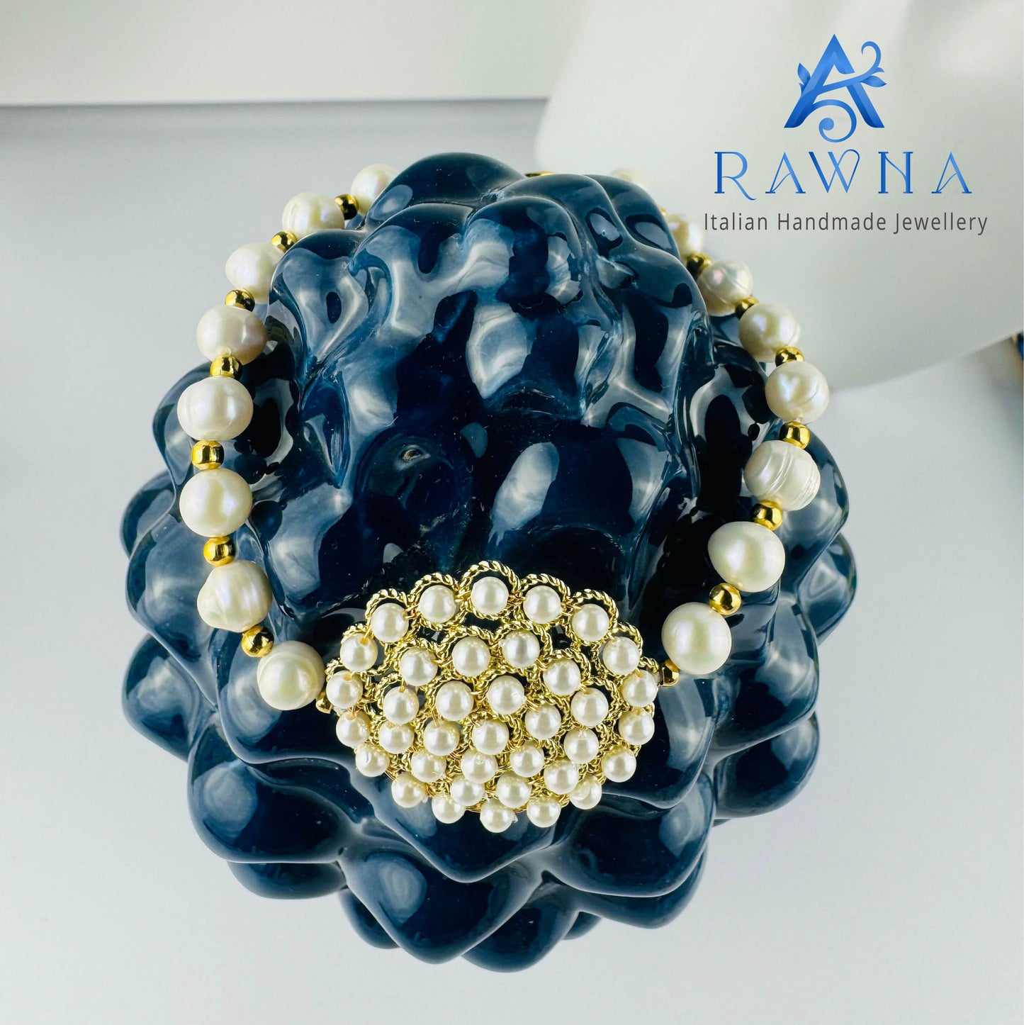 bracciale perle uomo